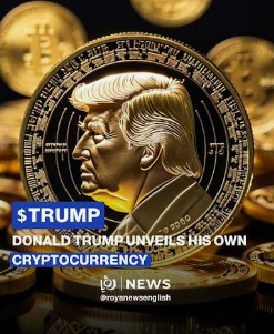 News graphic depicting the Trump digital token