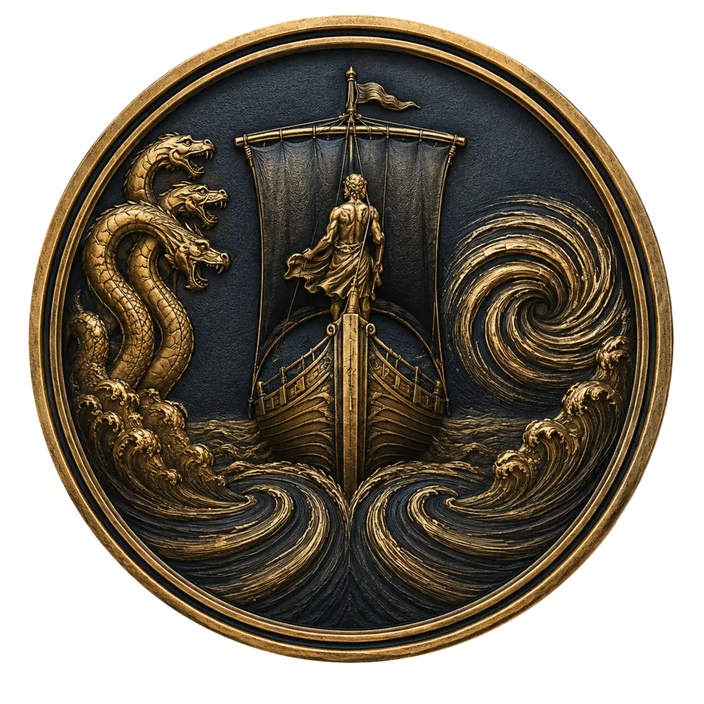 Scylla and Charybdis emblem